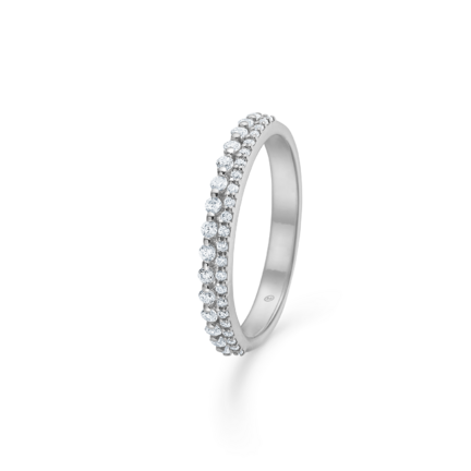 More Ring - Ring in 925 sterling silver with band of white zirconia stones