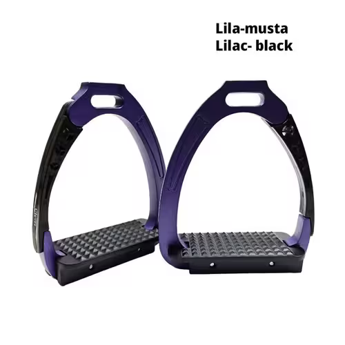 Equitare Clever sikkerheds stigbøjler - Lilla/Sort, 12cm