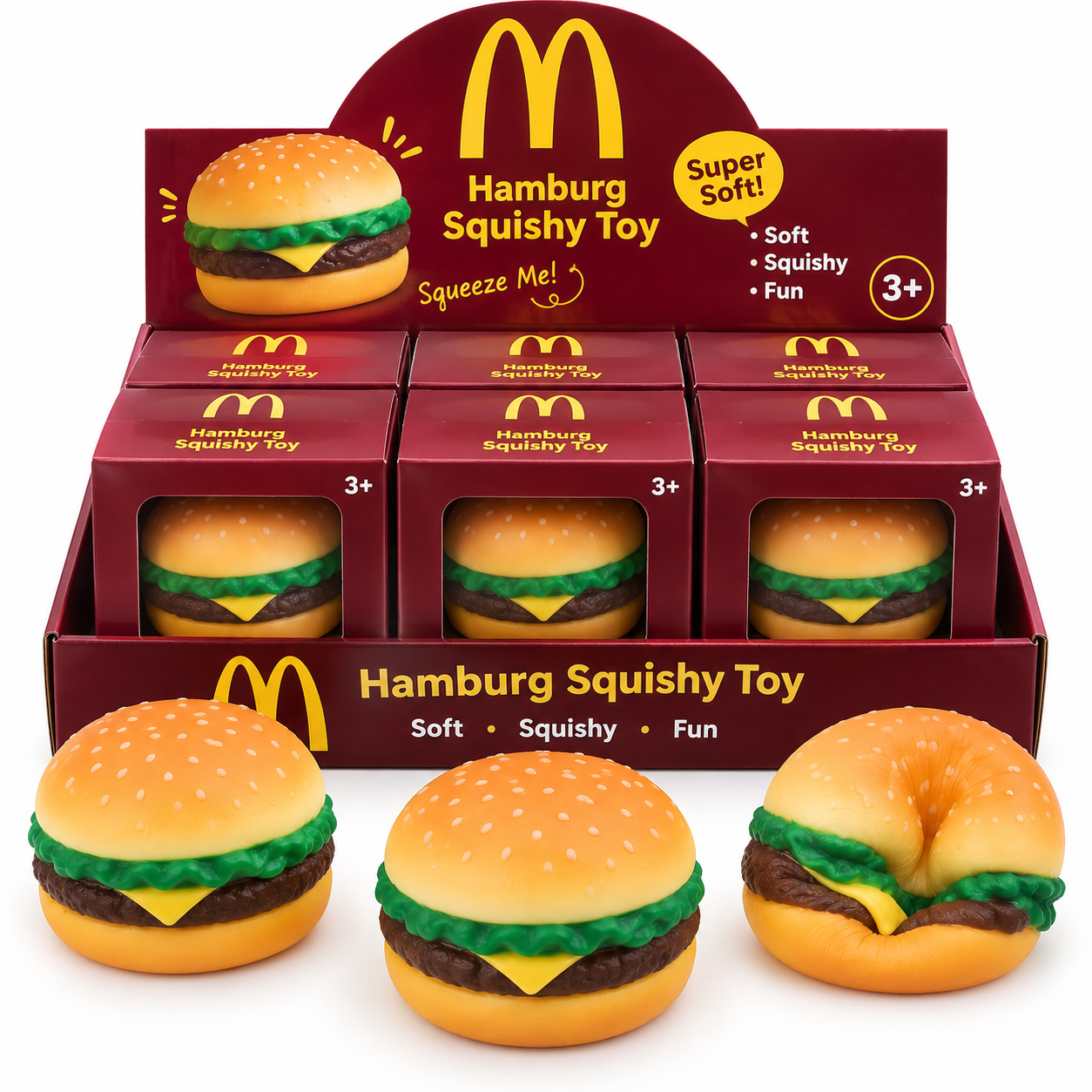 Burger Squishy Blød & Sjovt Fidget Legetøj