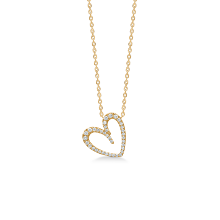 DIAMOND LOVE pendant in 14 karat gold with diamonds | Danish design by Mads Z