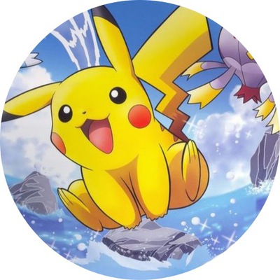 Pokémon-inspireret rundt kageprint med vand eventyr motiv