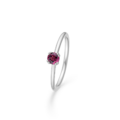 POETRY SOLITAIRE GARNET silver ring | Danish design by Mads Z