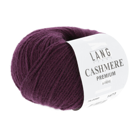 Lang Yarns Cashmere Premium i bordeaux 80 – 100% cashmere, 25 g nøgle
