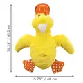 KONG Comfort Jumbo Duck størrelse 40 cm vist med mål i længde og bredde
