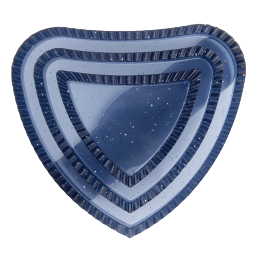 Billede af Gnubber strigle med blå glimmer - Hjerte