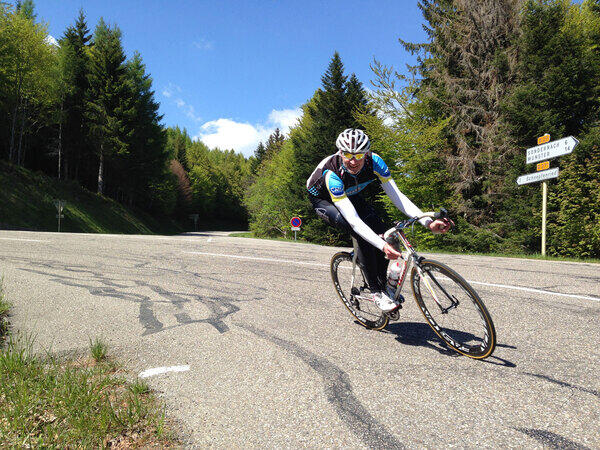 Jan Wulf som cykelrytter i Italien