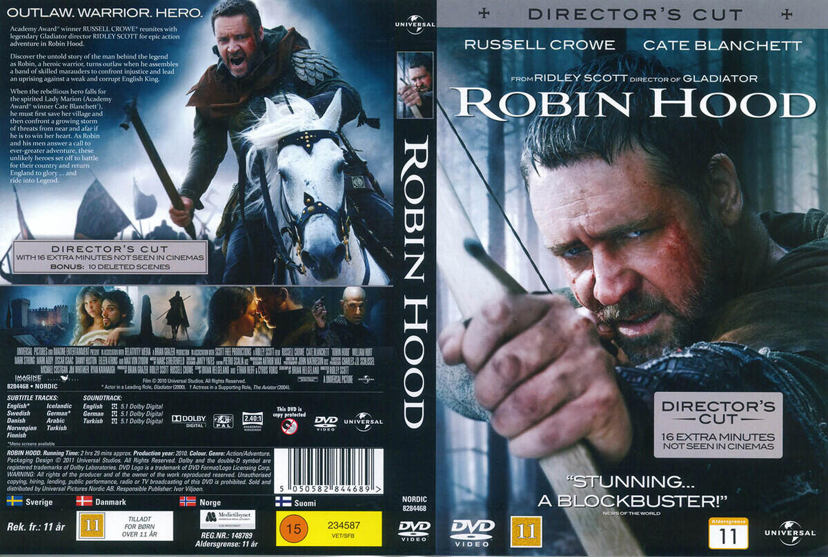 Køb Robin Hood (Russell Crowe) (Brugt) hos dvdmanden.dk kun 20,00 kr.