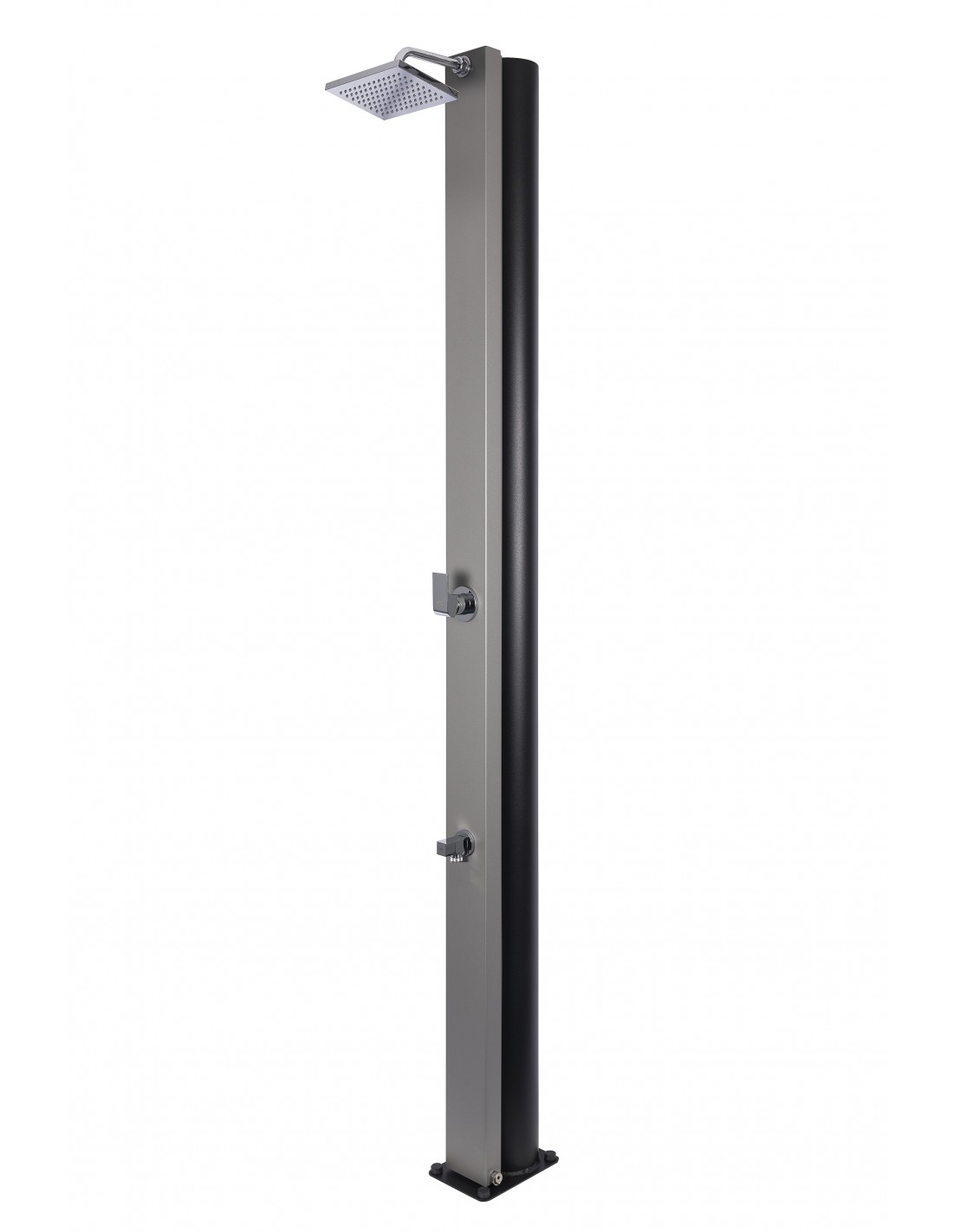 Crm Watermixer Rt - Solardusche 30 Liter - Grau / Aluminium, Mit Fußdusche