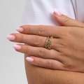 Elera ring small and large in gold plated silver - studio.z