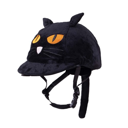 Billede af Halloween hjelmovertræk til ridehjelm - Kat