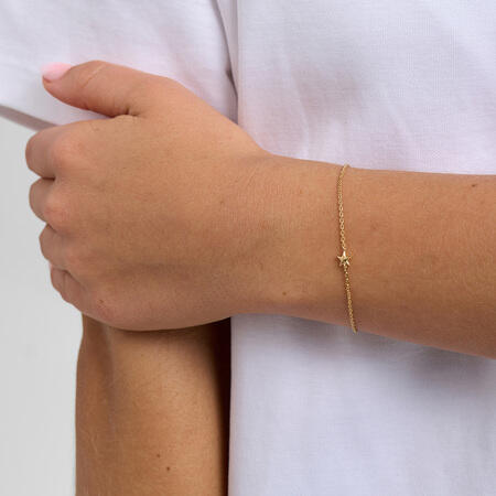 Shiny Star armbånd i forgyldt sølv - studio.z