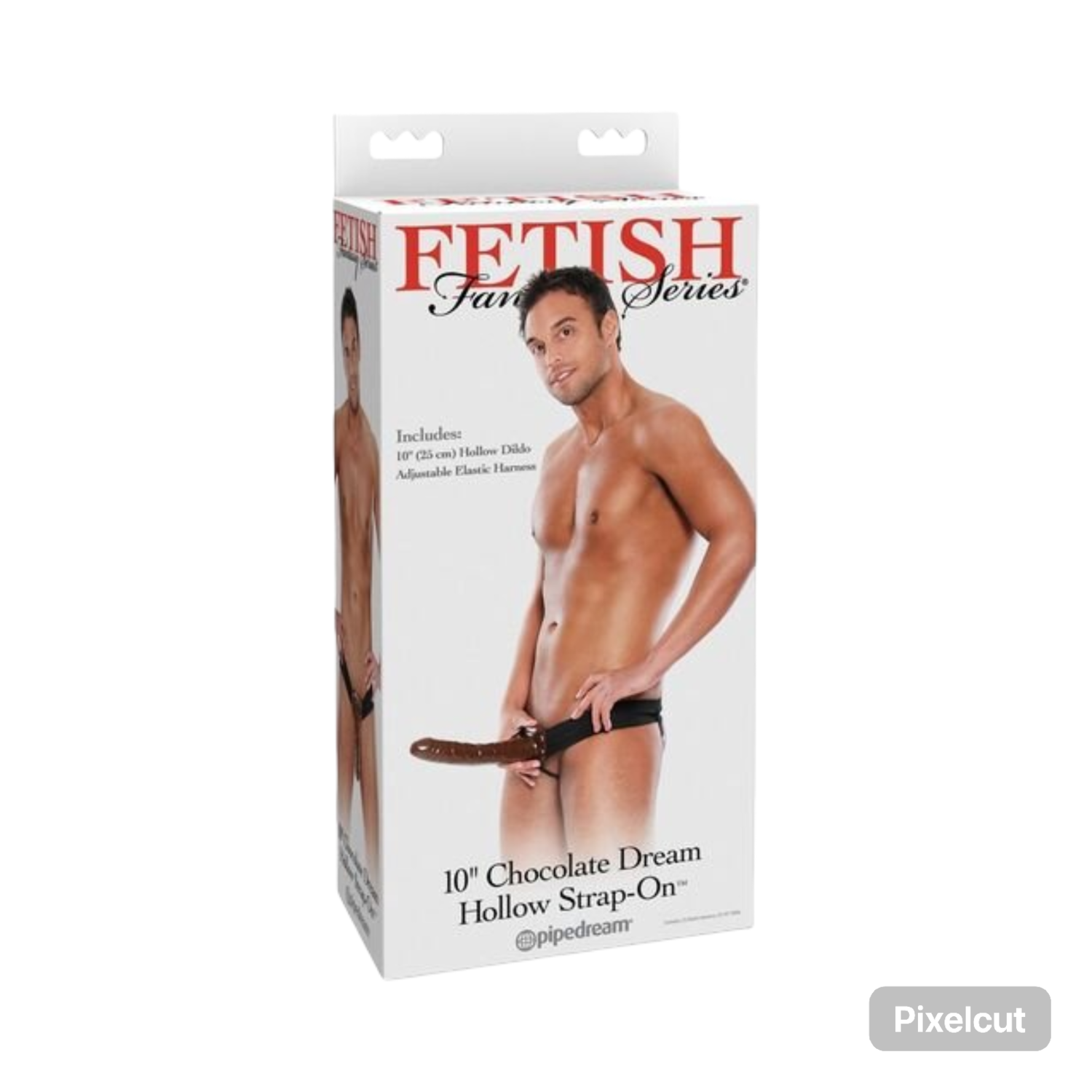 10" Fetish Chocolate Dream Hollow Strap-on