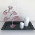 træ rosa lyslilla bonsai metal brugskunst