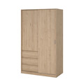 Garderobeskab 120 cm - skydedør - skuffer - siden - AN-BO Møbler København