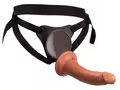 Strap-on Body Dock med realistisk silikonedildo og justerbare stropper