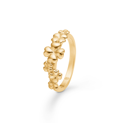 CLOVER LOVE ring in 14 karat gold | Danish design by Mads Z