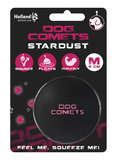 Dog Comets Ball Stardust  - M, sort/pink