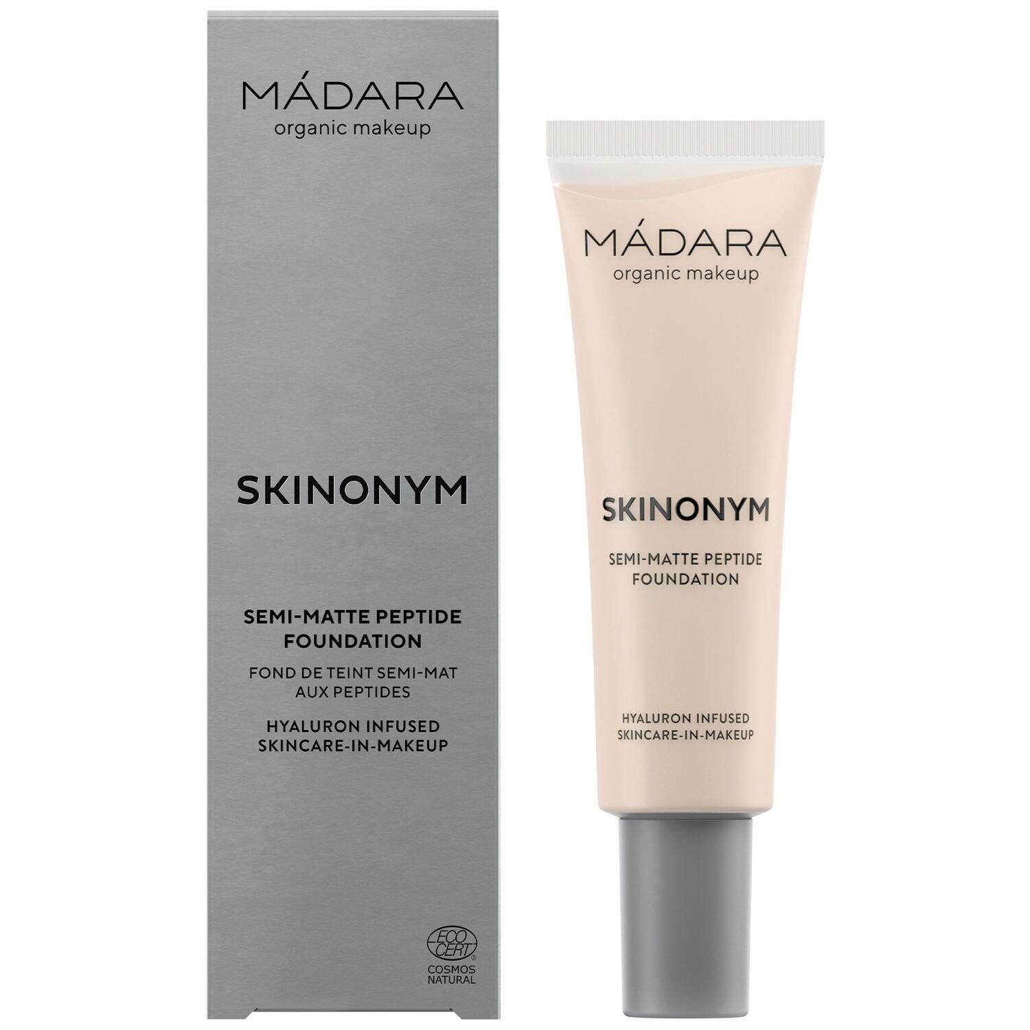 Mádara, Skinonym Semi-Matte Peptide Foundation, #10 Porcelain, 30 ml. - Makeup, Sminke, Foundation, Flydende Foundation, Opstramning