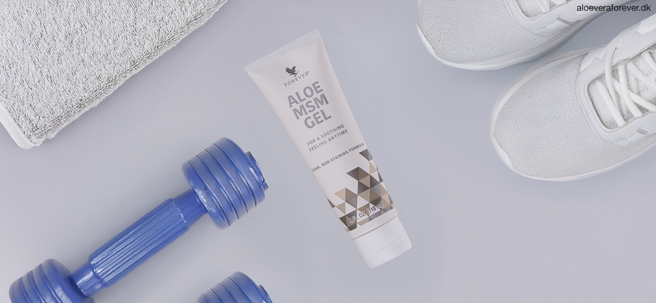Aloe MSM Gel i nyt design - god til den trætte krop efter træning