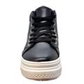 Sorte ankel sneakers hvid sål