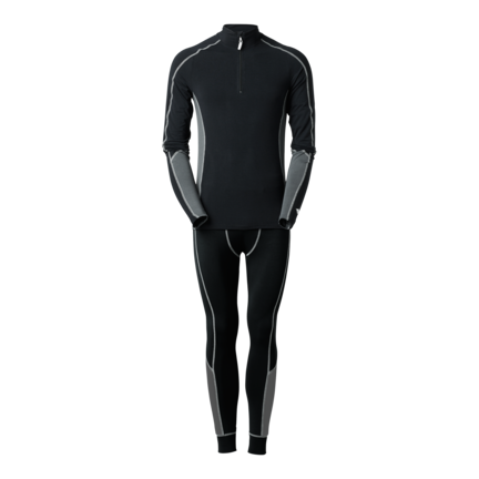 Elegant sort South West Whistler termotøj til damer. Life Wear Bamboo® sikrer optimal komfort. Stilfuldt design med kontrastfarver ved sømmene og praktisk lynlås i halsen.