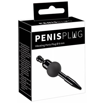 PenisPlug Vibrating Ø 8 mm – rustfri stål urethral plug med indbygget vibration