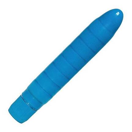 Soft Wave Multispeed Vibrator 18 cm transparent jelly med rillede detaljer og justerbare vibrationer