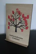 Fingeraftryks plakat træ - gæstebog