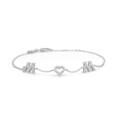 WOW/MOM bracelet in 925 sterling silver with cubic zirconia.