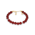 Genuine stenarmbånd med ægte carneol i 8 mm. kugler.