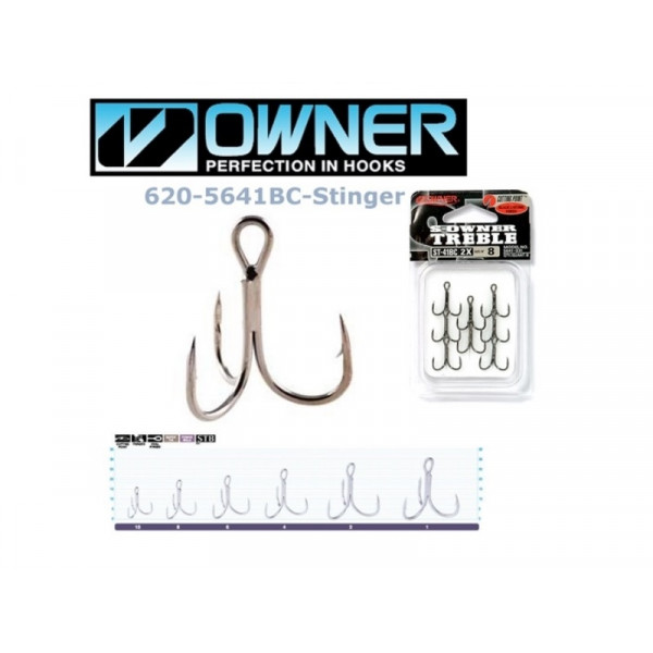 Owner ST-41BC 2x Treble Hooks