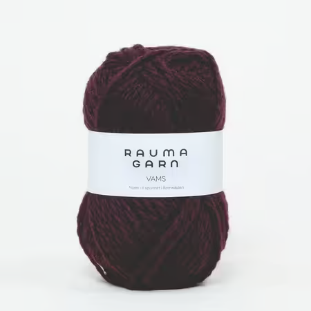 Garnnøgle Vams fra Rauma i farven mørk burgunder 116