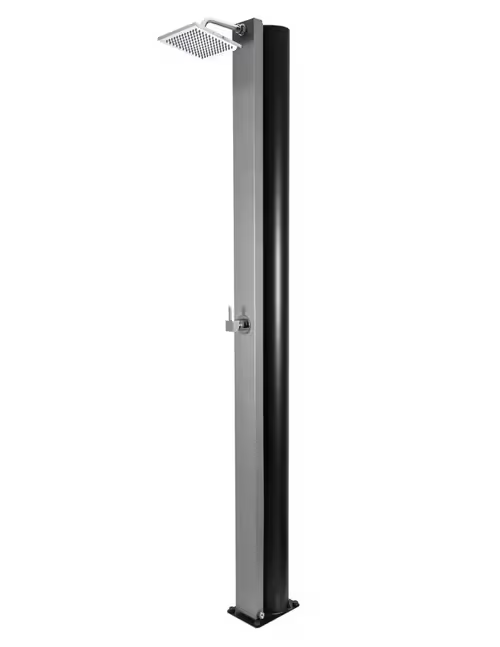 CRM SQUARE - Solbruser 40 liter - Grå / Aluminium, Uden fodvask