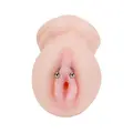 Terry With Love vagina masturbator med realistisk åbning og dekorativ piercing i blødt TPE
