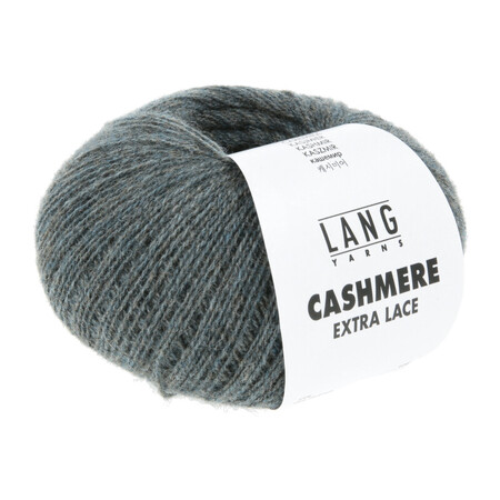 Garnnøgle cashmere extra lace fra Lang Yarns i farven dueblå