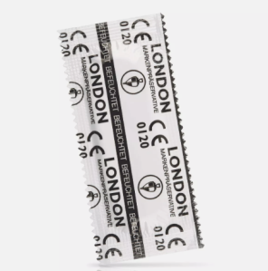London Kondom med Extra Glidecreme – glat latexkondom med ekstra fugt, D:52mm L:179mm T:0,06mm