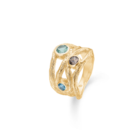 Evergreen ring in gold-plated silver | Studio Z