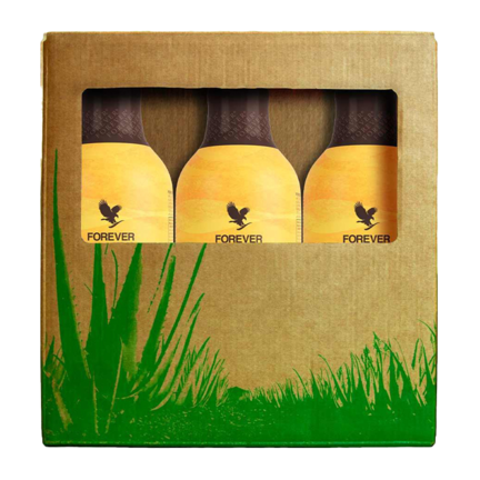 Tripak med 3 stk. Forever Aloe Vera Gel i PET-flaske - Aloe vera juice naturel