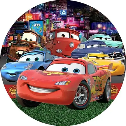 Zuckerdruck Cars McQueen Ø19 cm - Kuchendruck mit Autos