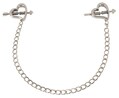 Bad Kitty Naughty Toys Heart Shaped Nipple Clamps – hjerteformede metalbrystklemmer med kæde og justerbart tryk til BDSM, sanseleg og forførelse.