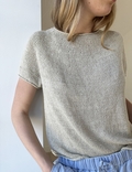 plain yoke tee fra leknit set forfra