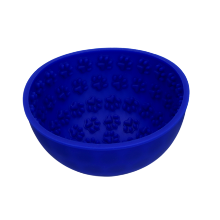 Eat Slow Live Longer Lick Mat Wobble Bowl Blå