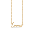 Name Tag Necklace Emma - necklace with name - name necklace in gold plated sterling silver
