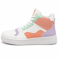 Farverig high-top sneaker til damer pastelfarvet og moderne