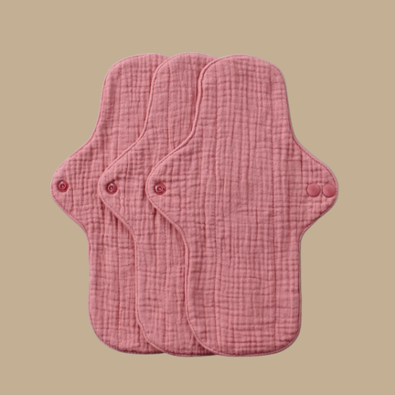 Genanvendelige natbind GOTS dusty rose