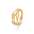 DIAMOND NEST ring in 14 karat gold with diamonds | Danish design by Mads Z