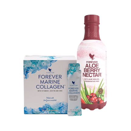Forever Aloe Berry Nectar™ juice + Forever Marine Collagen sticks – køb online