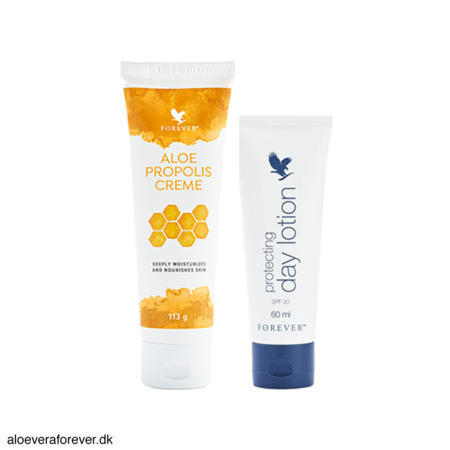 Aloe Propolis Creme og protecting day lotion fra Forever - god til udendørsliv