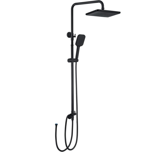 Udendørs bruser med håndbruser i rustfrit stål/sort