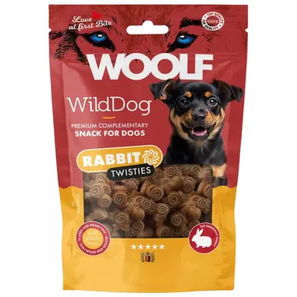 WOOLF WildDog Rabbit & Cod Twisties – godbidder med kanin, torsk og kylling